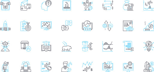My mentoring linear icons set. Guidance, Coaching, Support, Empowerment, Leadership, Teaching, Learning line vector and concept signs. Motivation,Inspiration,Encouragement outline illustrations