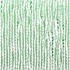 Abstract background in the form of green lines of different shapes and configurations