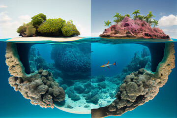coral reef in the sea high resolutions image