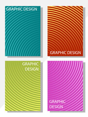 Vector collection of covers with a simple geometric design for books, booklets and brochures.