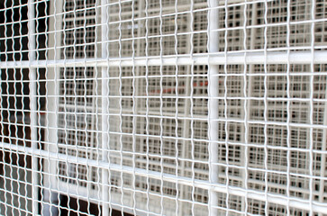 Obraz premium White metal grid texture. Metal grid background 