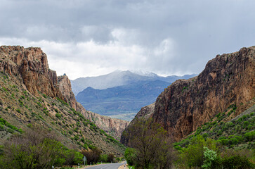 view of the mountains