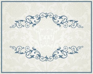 traditional wedding card design, paisley floral pattern , royal India	