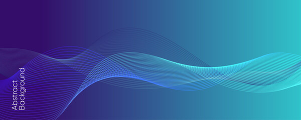 Smooth Abstract Wave Blue  Background