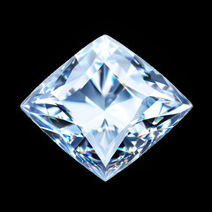 diamond on black background,  AI generated	