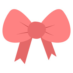 Cute bow, pink color for decorative elements
