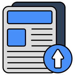 An icon design of file upload 