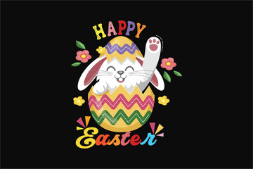 HAPPY Easter Typography T shirt Design