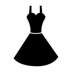 Dress icon flat icon Isolated red lady dress illustration