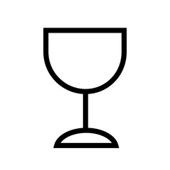 wine glass line icon vector illustration isolated