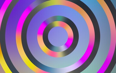 Retro gradient circles, background vaporwave 