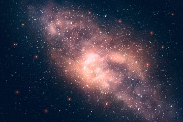 Fototapeta na wymiar Milky Way, stars and nebula. Night starry sky. Space vector background
