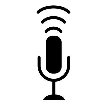 recommend clip art: Microphone audio icon muted microphone vector icon isolated on white background. retro