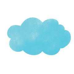 Blue cloud on white background
