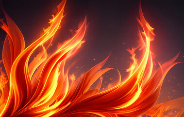 Fototapeta premium flame abstract background with generative AI technology