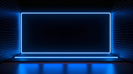 Neon background, frame, free space