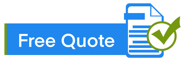 Free Quote File Page Tick Mark Green Blue Symbols Rectangle Text 
