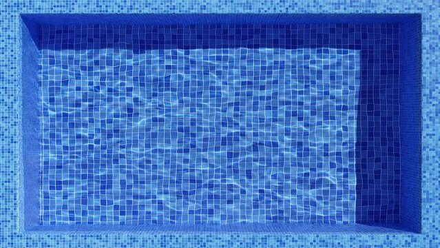Top down view pool with flickering water Seamless loop video