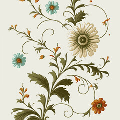 Colorful Flower Illustration" is a beautiful and captivating digital artwork, featuring an intricate design of various flowers in bright and vibrant colors.