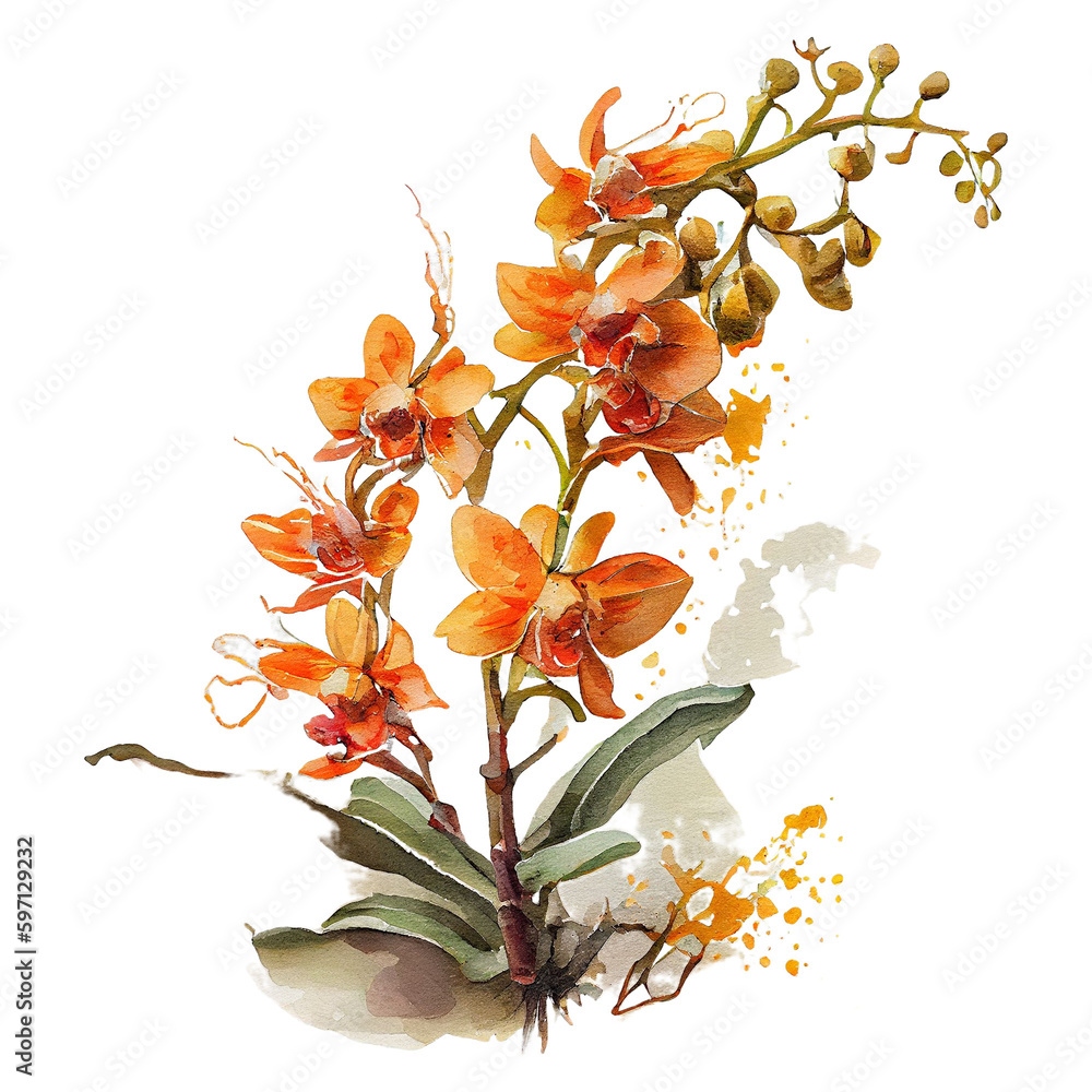 Wall mural Orchid flower branch