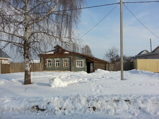 house in the snow