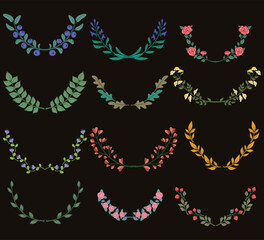 Floral ornaments for design