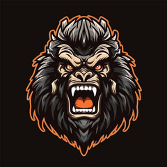 Esports Identity with a Fierce Gorilla Logo