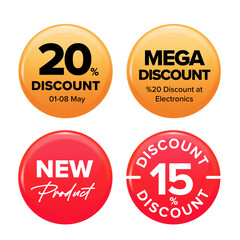 Discount, special offer sticker vector