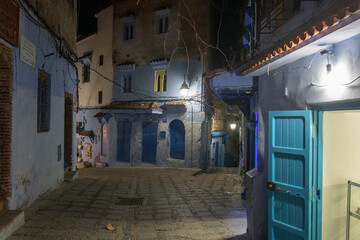 Fototapeta premium Fotografie della città di Chefchaouen la città blu in Marocco