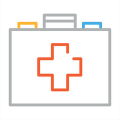 First Aid Kit Icon With Editable Stroke ,Illustration.. In different style
