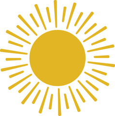 Sun Golden Light Element Logo Graphic