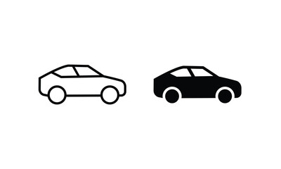 Car vector icon. Isolated simple view front logo illustration. Sign symbol. Auto style car icon , logo design sports vehicle icon silhouette