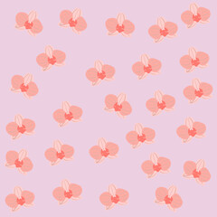 Beautiful pink orchid flower pattern background