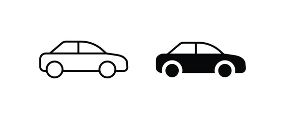 Car vector icon. Isolated simple view front logo illustration. Sign symbol. Auto style car icon , logo design sports vehicle icon silhouette
