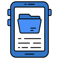 Premium download icon of mobile folder 