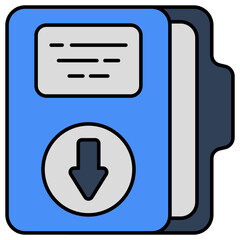 An icon design of file download 