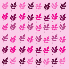 The background pattern of pink leaves is very beautiful and pretty spring edition