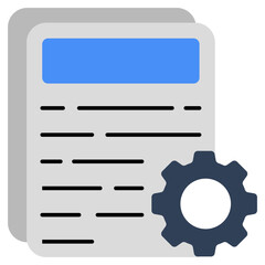A premium download icon of document management 
