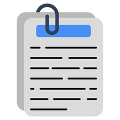Premium download icon of clipped document 