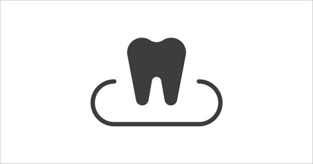 occlusal icon. Filled occlusal icon from dental health collection. Glyph vector. Editable occlusal symbol can be used web and mobile