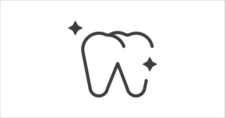 healthy tooth icon. Filled healthy tooth icon from dental health collection. Glyph vector. Editable healthy tooth symbol can be used web and mobile