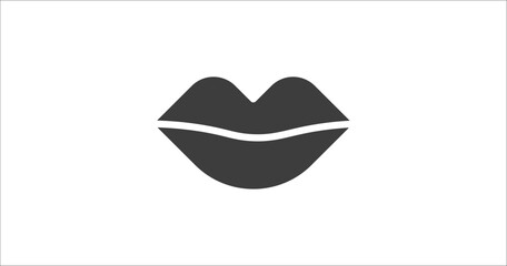 mouth icon. Filled mouth icon from dental health collection. Glyph vector. Editable mouth symbol can be used web and mobile