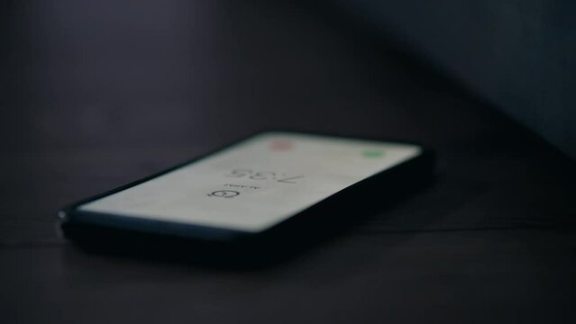 Watch, Young woman Slowly Looking for how to turn off the smartphone alarm sound In her house, In slow motion Sleepy hand In deep sleep Waking up early in the morning, hand
