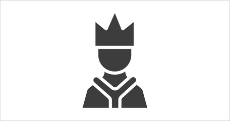 emperor icon. Filled emperor icon from people and relation collection. Glyph vector. Editable emperor symbol can be used web and mobile