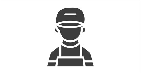 technician icon. Filled technician icon from people and relation collection. Glyph vector. Editable technician symbol can be used web and mobile