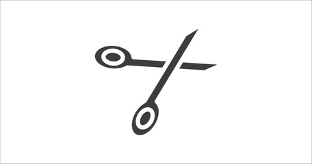 open scissors icon. Filled open scissors icon from tools and utensils collection. Glyph vector. Editable open scissors symbol can be used web and mobile