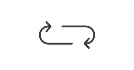 loop arrow icon. Filled loop arrow icon from user interface collection. Glyph vector. Editable loop arrow symbol can be used web and mobile