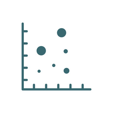 scatter chart icon. Filled scatter chart icon from business and finance collection. Glyph vector isolated on white background. Editable scatter chart symbol can be used web and mobile