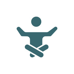 relieved human icon. Filled relieved human icon from feeling and reaction collection. Glyph vector isolated on white background. Editable relieved human symbol can be used web and mobile