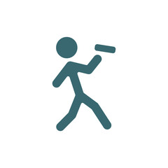 drained human icon. Filled drained human icon from feeling and reaction collection. Glyph vector isolated on white background. Editable drained human symbol can be used web and mobile